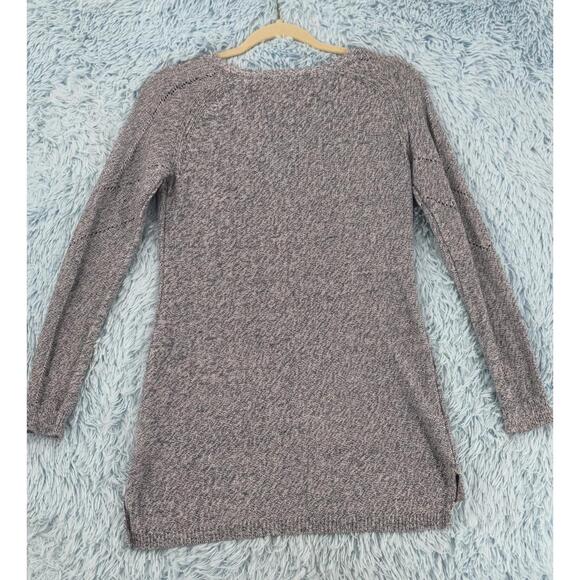 White House Black Market Womens XS Gray Sequin Front Sweater Long Sleeve Shimmer - Picture 9 of 15